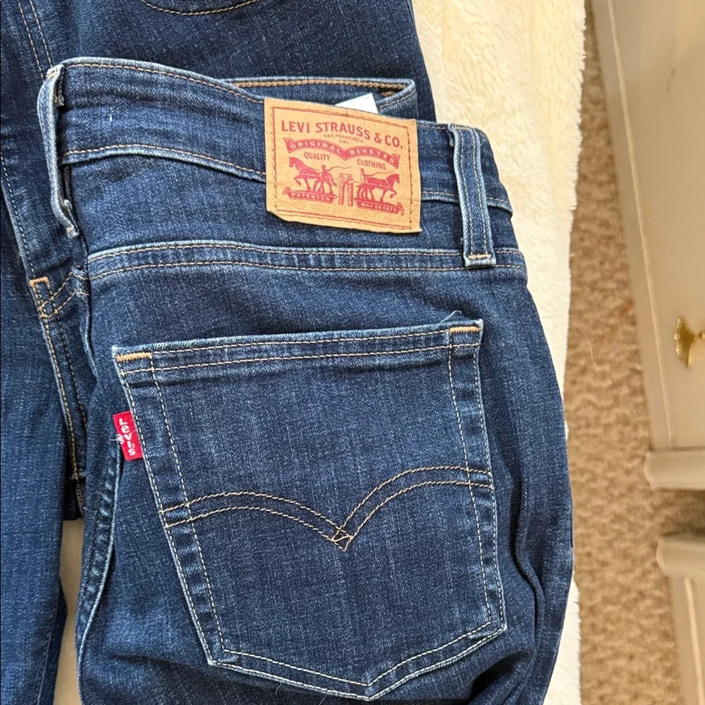 Levi's Women's Dark Blue Straight-Leg Jeans - Pair - Picture 3 of 5